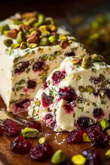 Cranberry Pistachio Cheese Log