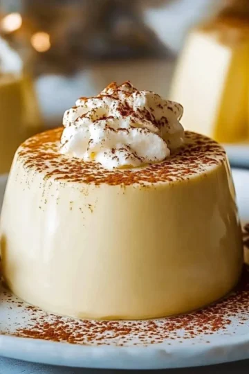 Creamy Eggnog Panna Cotta