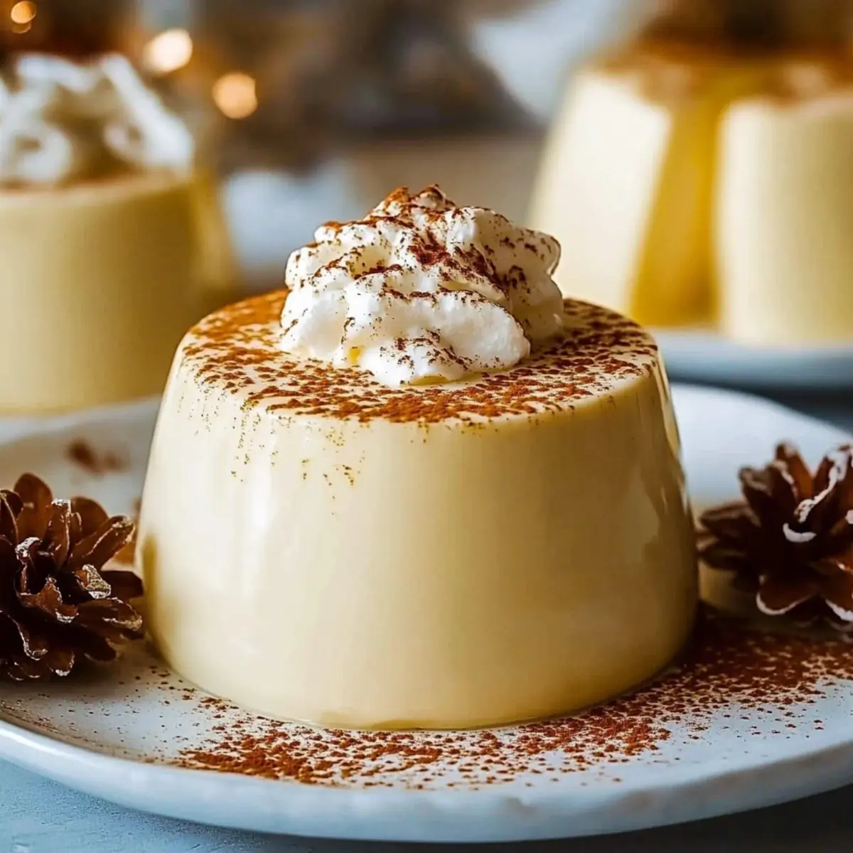 Creamy Eggnog Panna Cotta