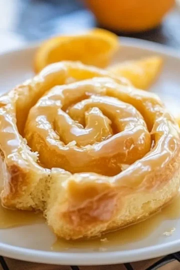 Homemade Glazed Orange Rolls