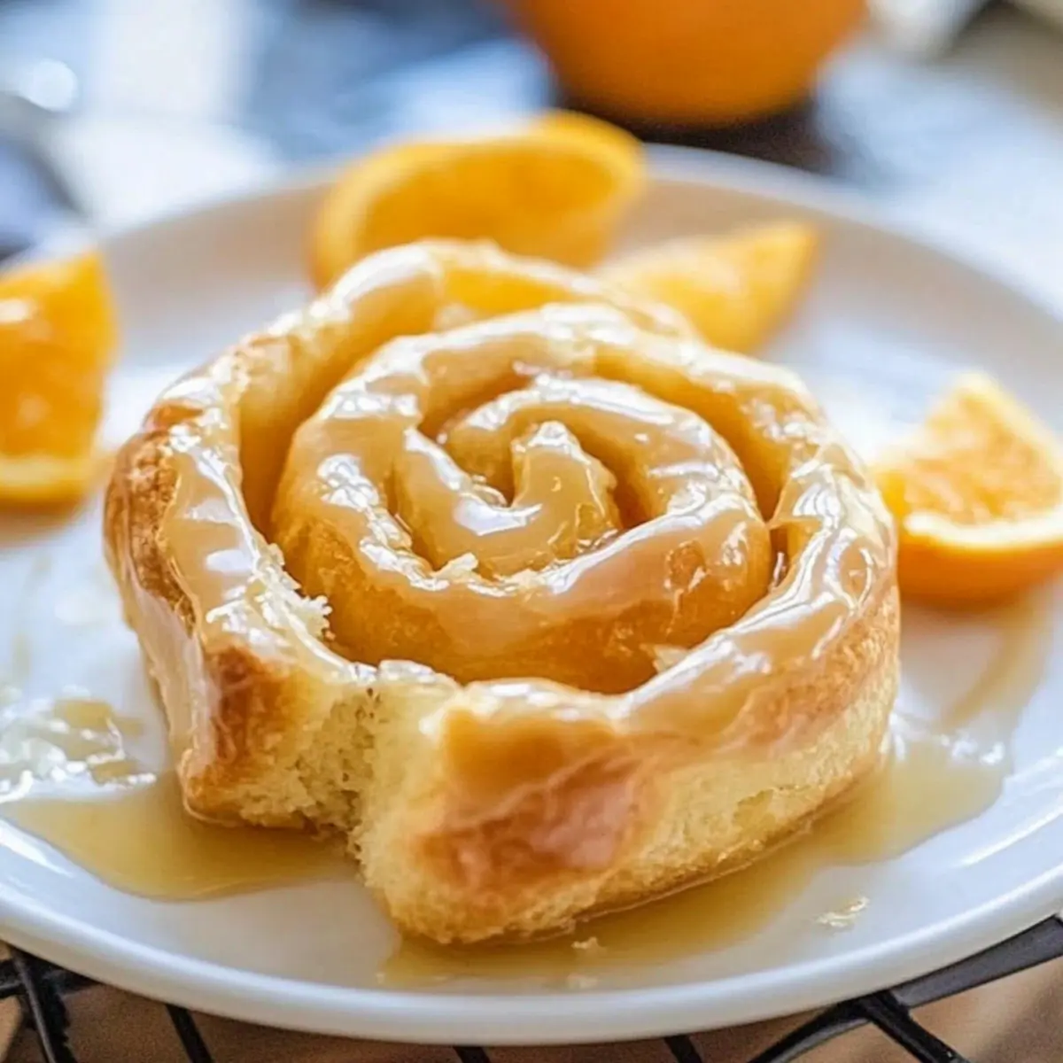 Homemade Glazed Orange Rolls
