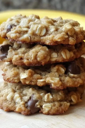 Chewy Banana Oatmeal Cookies